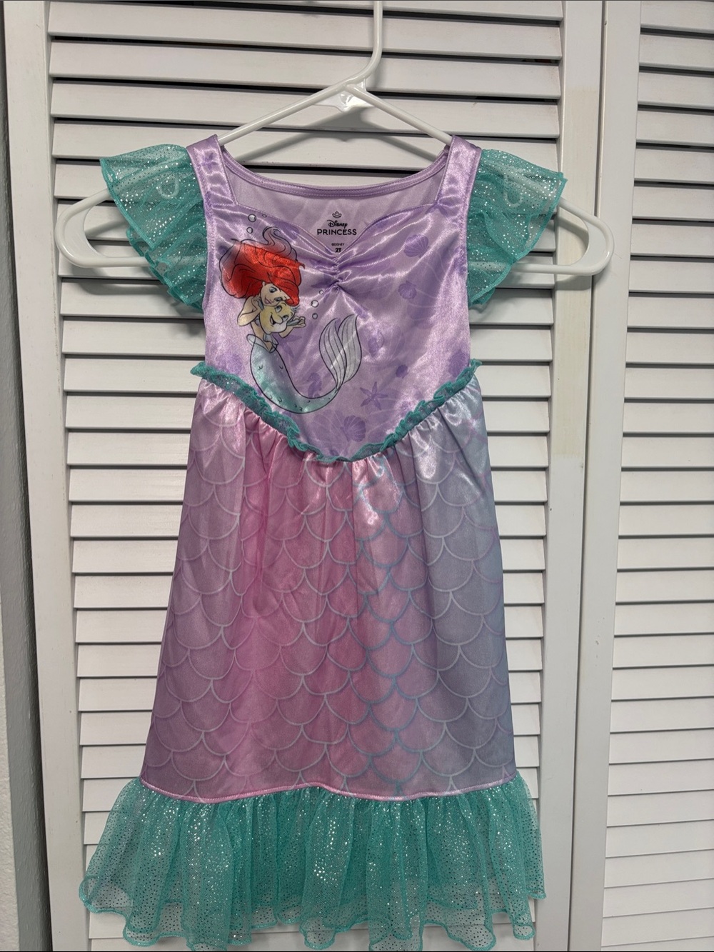 Disney Ariel Lavender and Teal Mermaid Nightgown